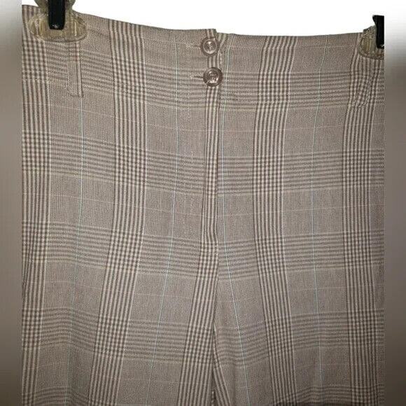 Cato Glen Check Capri Pants Women’s Size 14 – Tan Beige Preppy Corpcore Casual - Picture 5 of 9